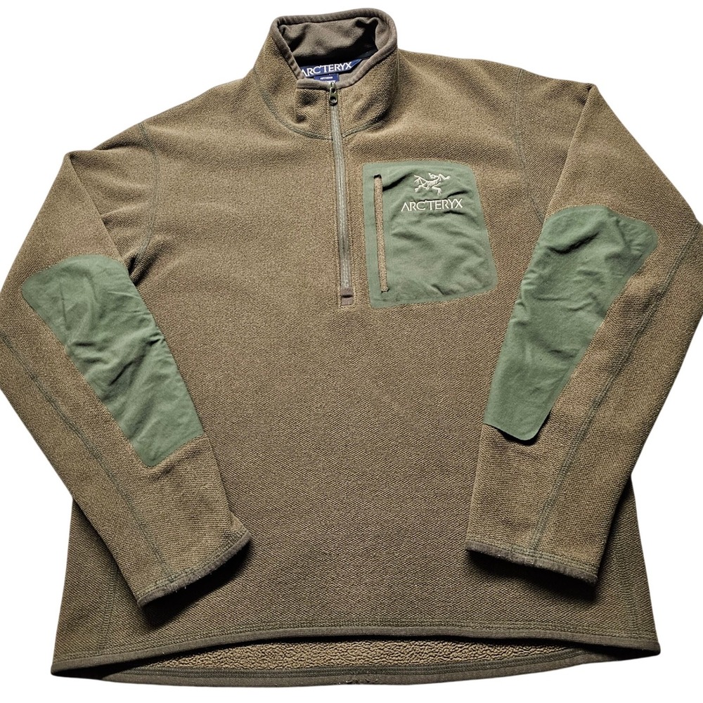 Arcteryx Delta LT Zip Neck Fleece Pullover Men Size M Brown Polartec Quarter Zip